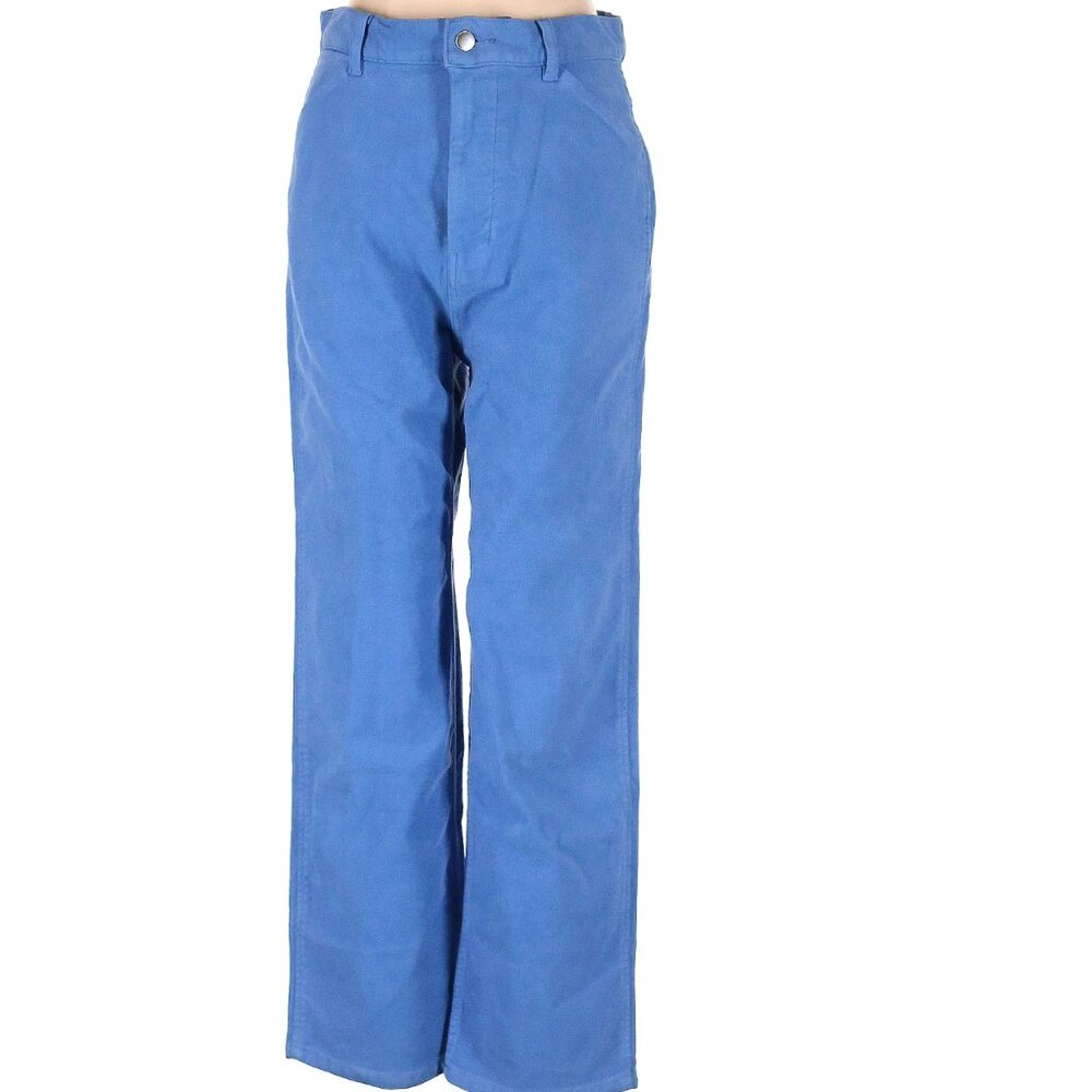 Everlane Blue Organic Cotton Wide-Leg Pants - Women's Size 6